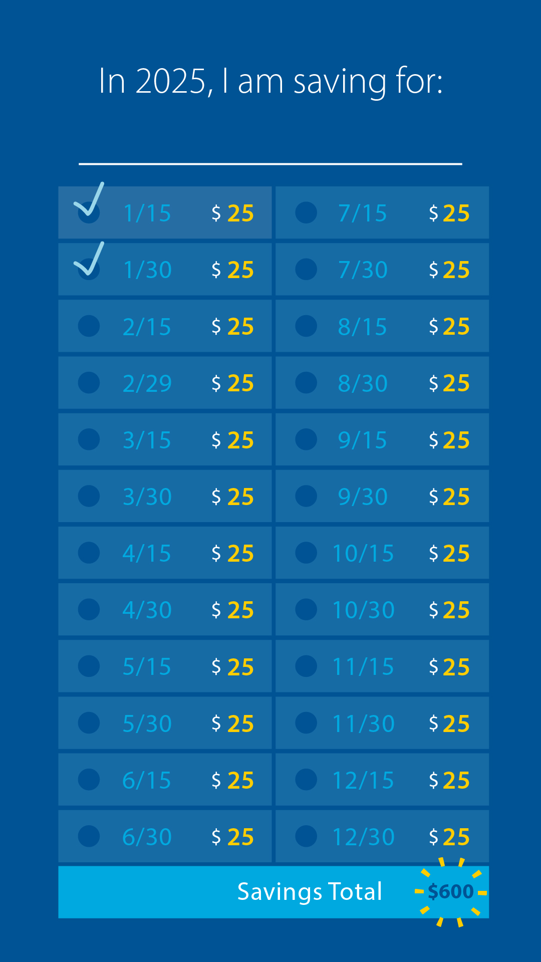 Rockland Trust created a free savings trackers to help you visualize your savings goal progress.