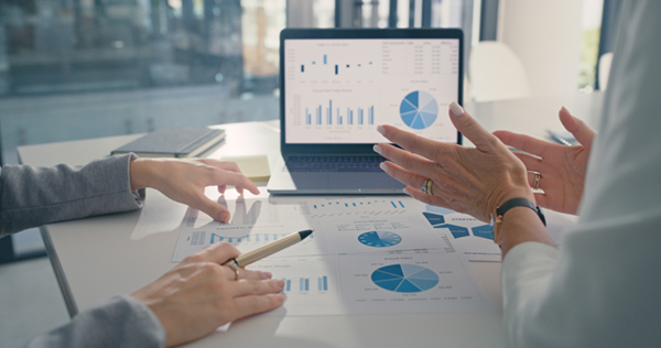 Investment management  with infographs.