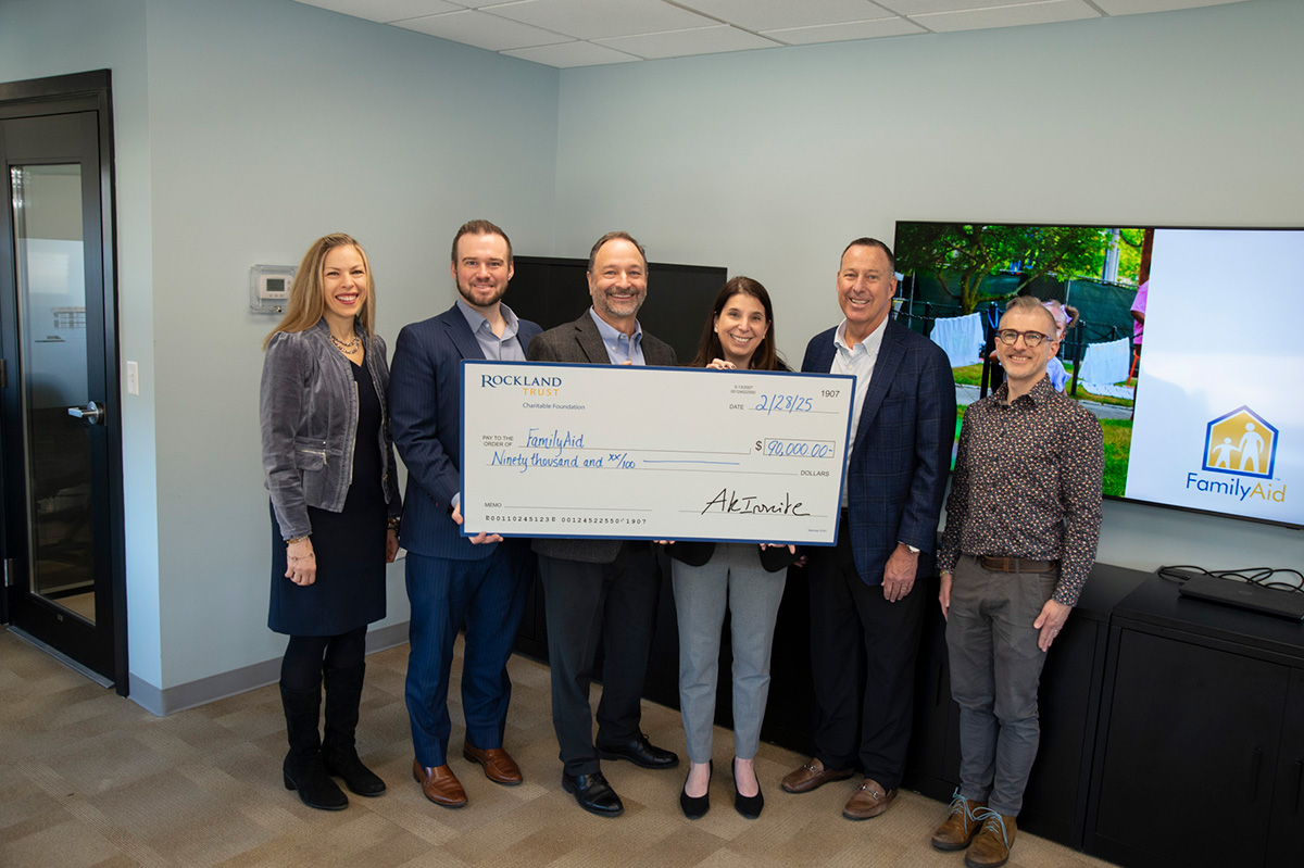 Rockland Trust Charitable Foundation announces a $90,000 grant to FamilyAid to help families throughout Massachusetts find and maintain housing.